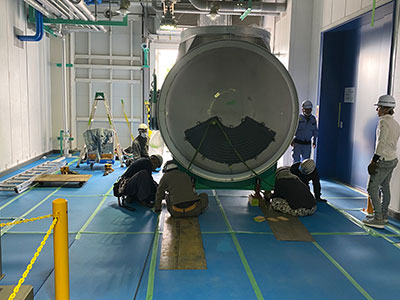 千葉K社機器横引作業